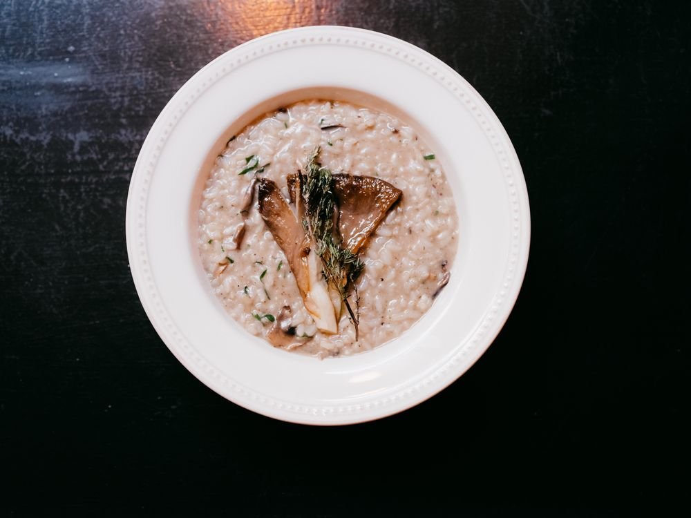 Risotto de cogumelos no Discreto